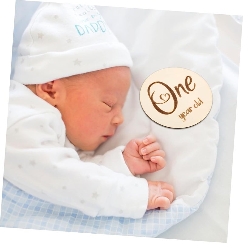 High Contrast Baby Milestone Cards 6pcs Double Sided Birth Month Photo Prop Kit - Image 3